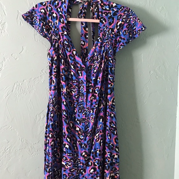 Leopard print jumpsuit tie waist - Picture 3 of 5